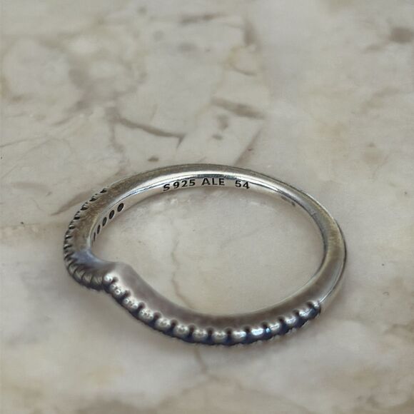 NWOT Pandora Timeless Wish Sparkling Blue Crystals Ring Sterling silver - Picture 7 of 8